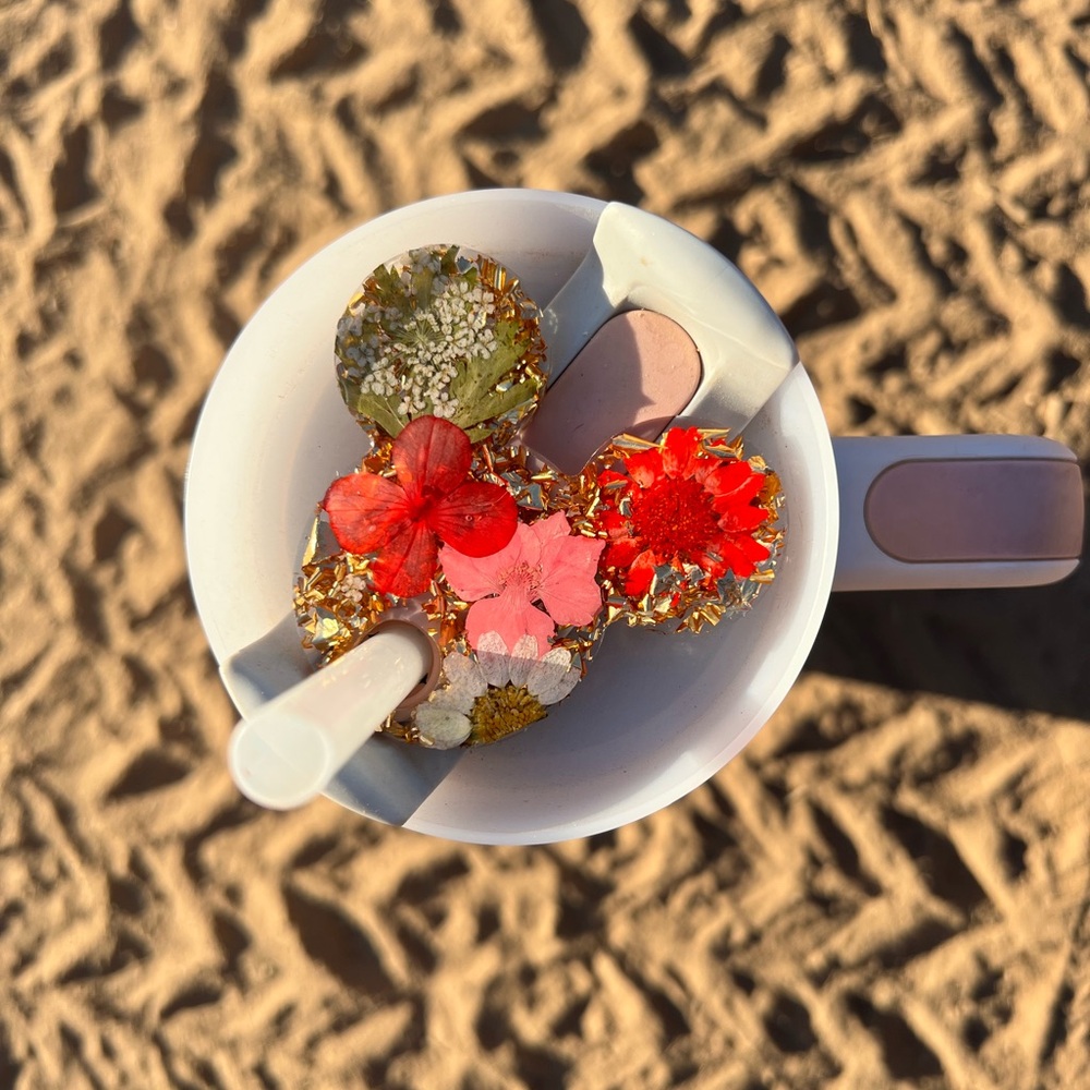 Micky Mouse Flower Stanley Cup Topper